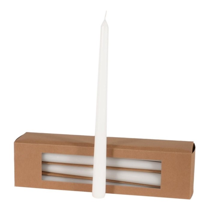 CANDELA CONICA H.300MM D.21MM. BIANCA